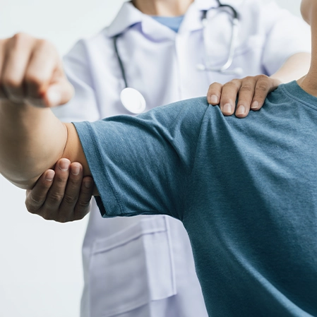 Person Undergoing Shoulder Physiotherapy