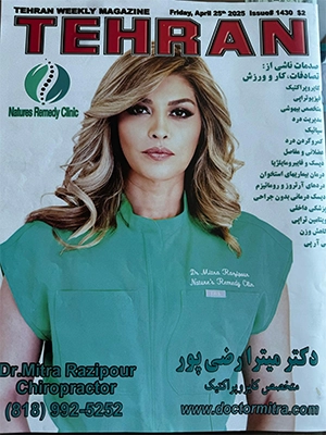 Mitra Razipour On Tehran Magazine Cover
