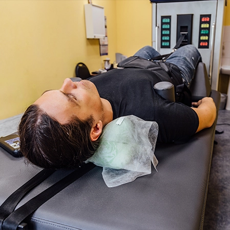 Person In Decompression Machine
